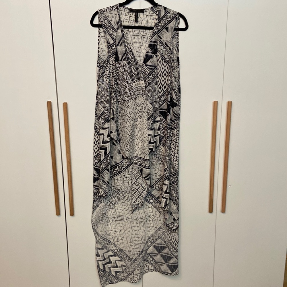 BCBG front ruffle high low dress